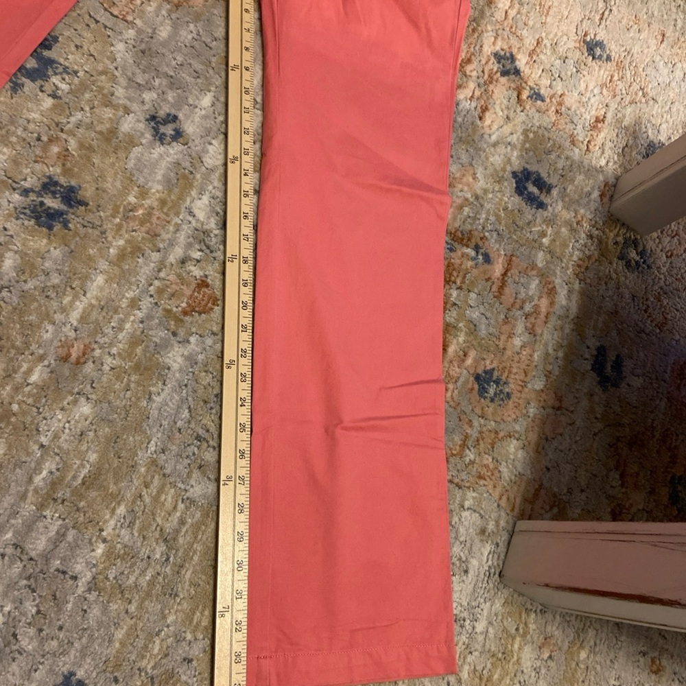 Vineyard Vines Pants Mens 30x34 Pink Chino Cotton Straight Leg Casual Flat Front - Picture 5 of 9